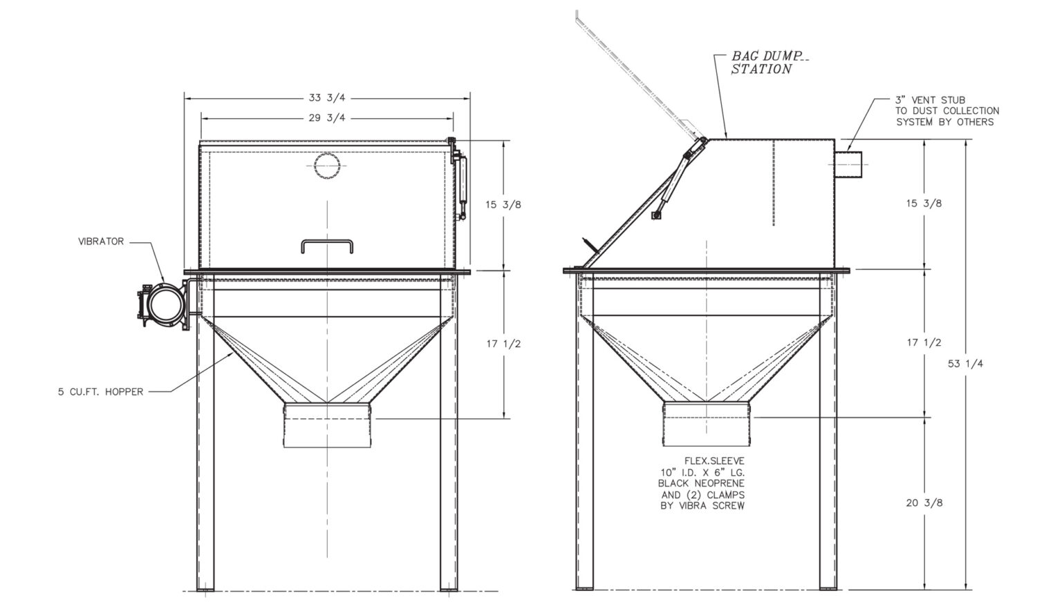 Paper Bag and Drum Dump Stationr Vibra Screw Incorporated
